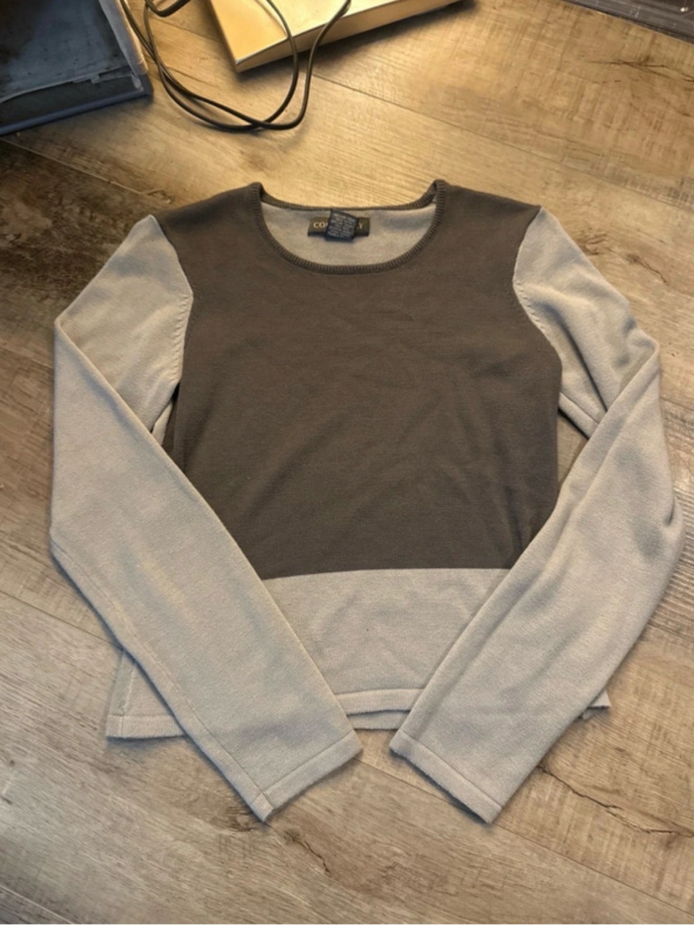 Copper Key Two-Tone Gray Crewneck Sweater